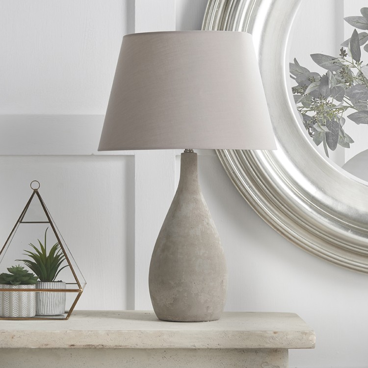 Concrete Table Lamp with Shade | Lighting