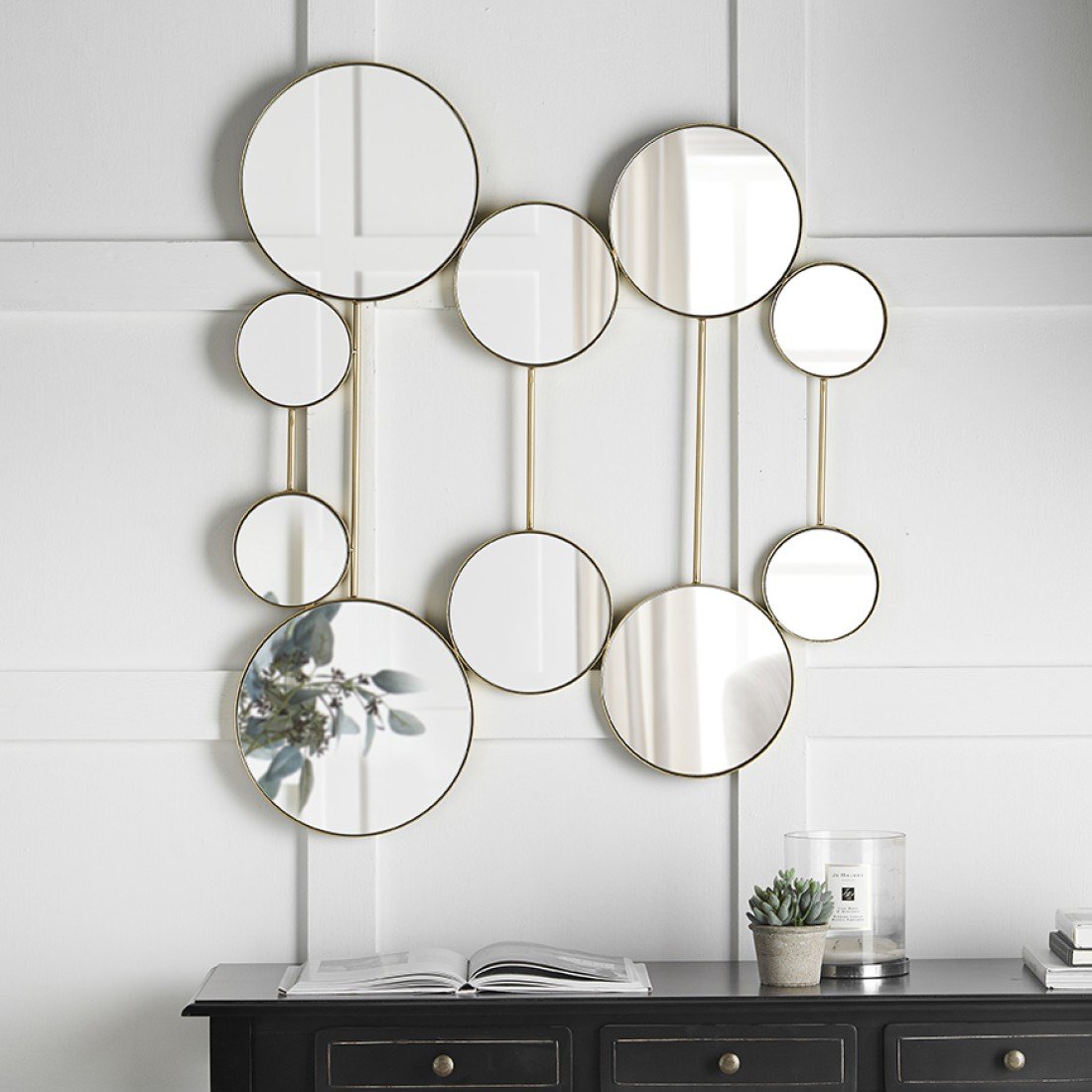 Gold Circles Wall Mirror | Lucy Willow Home