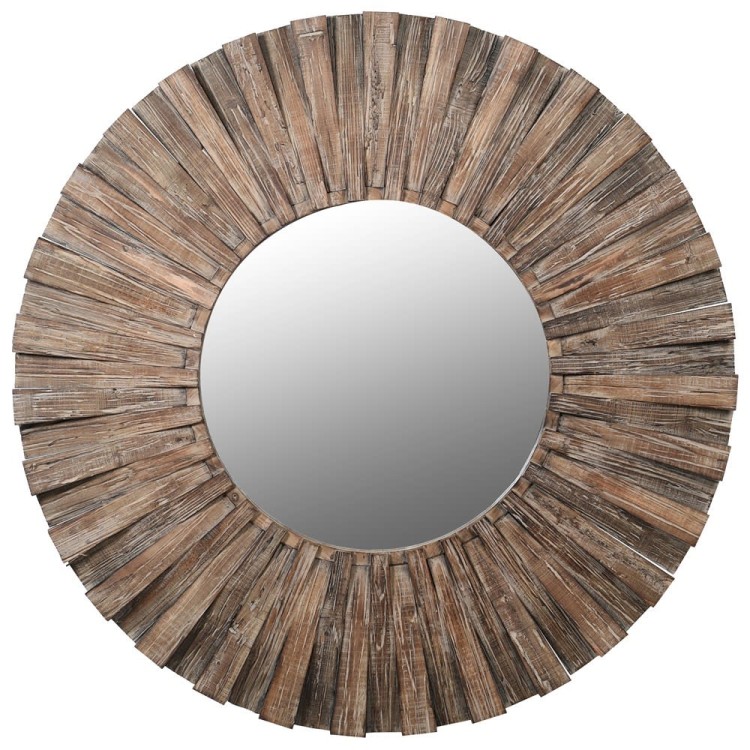 Fir Wood Round Mirror | Lucy Willow Home